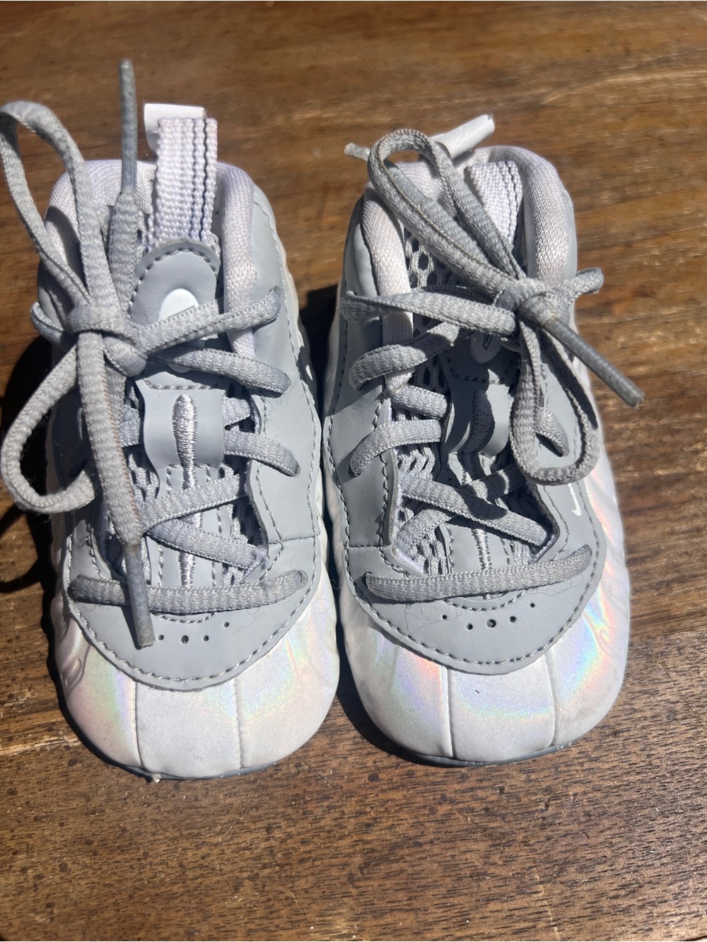 Nike Lil’ Posite One Foamposite Iridescent Toddler Shoes Size 4C - Picture 2 of 7